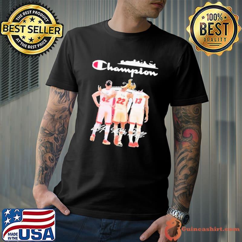 Champion Kevin Love Jimmy Butler And Bam Adebayo Miami Heat Signatures shirt