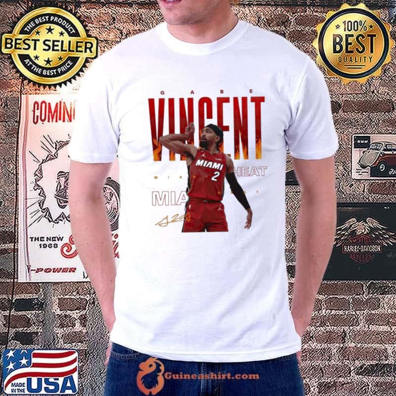 Gabe Vincent Miami Heat signature 2023 shirt
