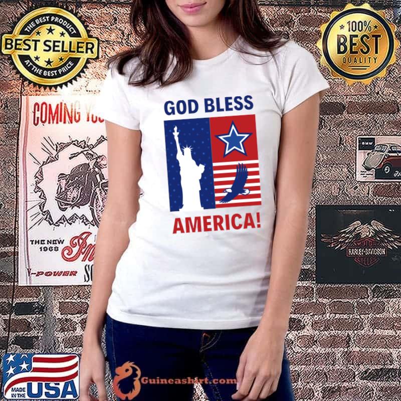 God bless america star liberties usa eagle flag T-Shirt