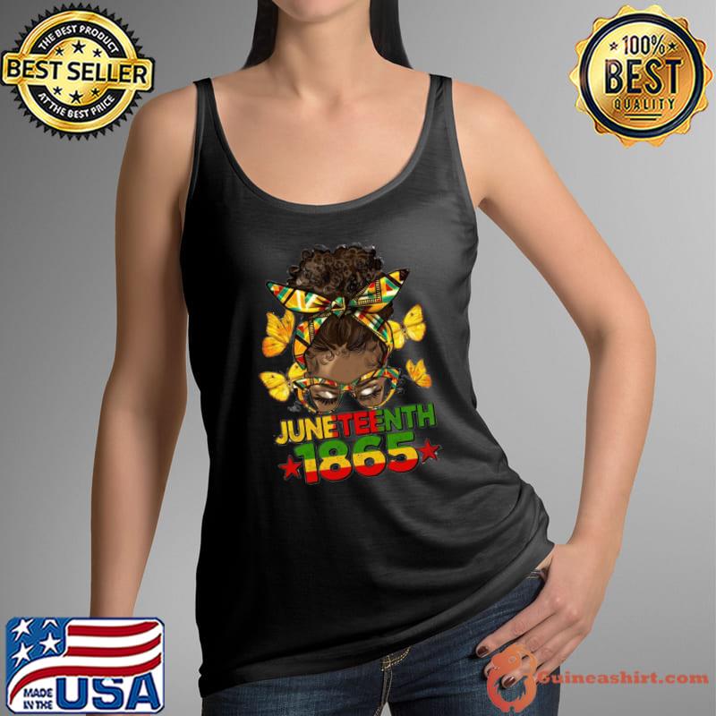 Juneteenth Women African American Butterflies T-Shirt