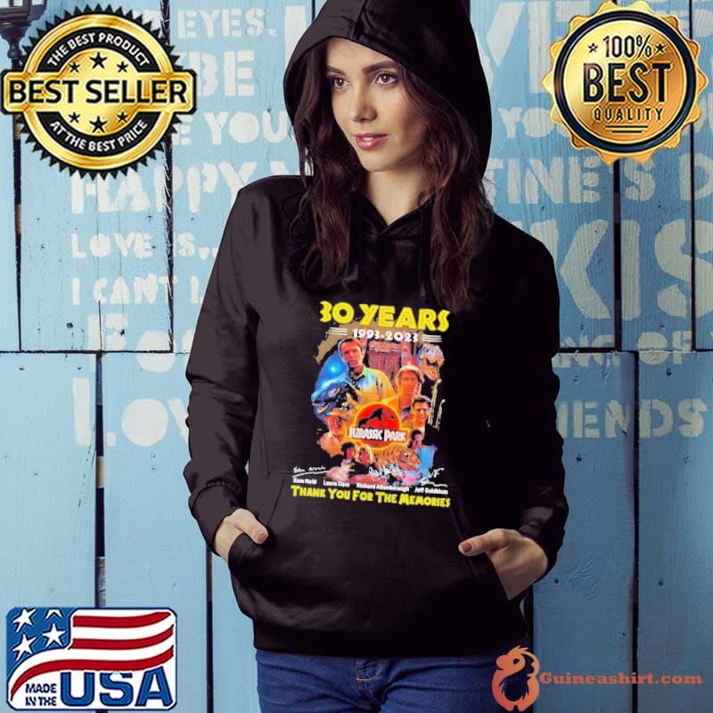Jurassic Park 30 Years Anniversary 1993-2023 thank you for the memories signature shirt