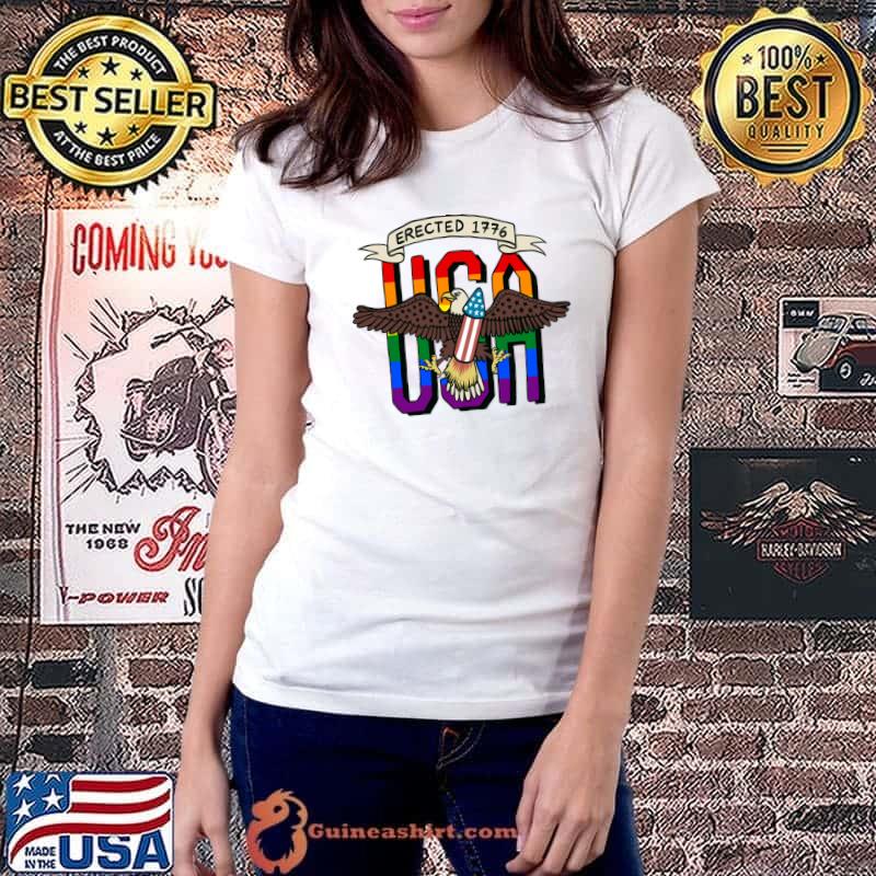 Lgbt 4th Of July Gay Pride For America's Eagle Birthday T-Shirt