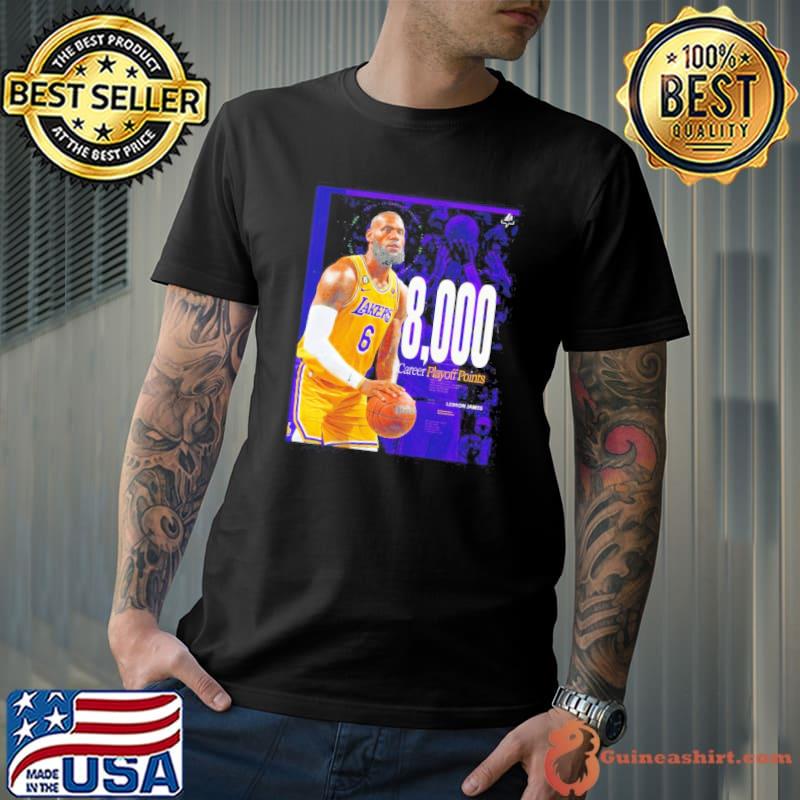 Los Angeles Lakers Lebron James 8000 career playoff points shirt