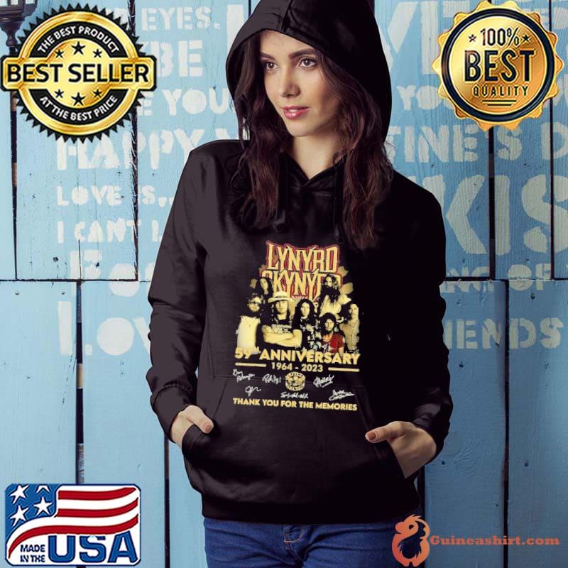 Lynyrd skynyrd 59th anniversary 1964 2023 thank you for the memories signature s Hoodie