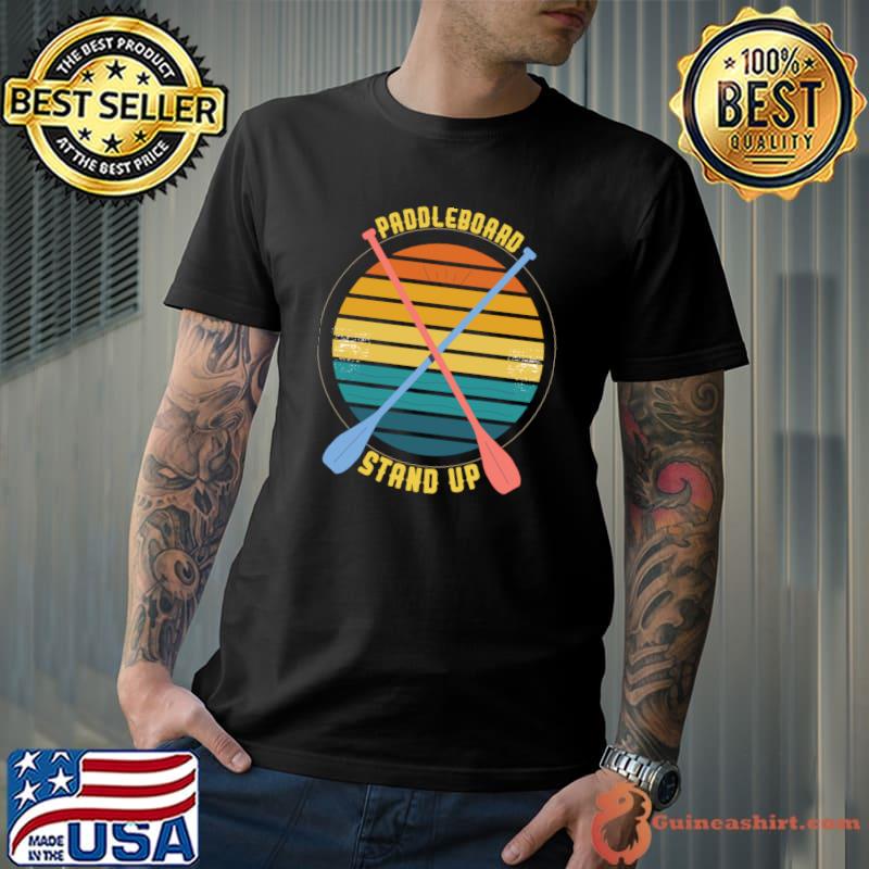 Paddleboard stand up vintage sunset T-Shirt Unisex