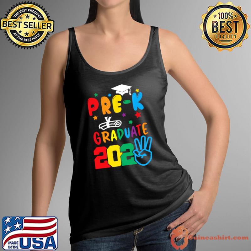 Pre-K Graduate Last Day Of School Graduation Stars Colors T-Shirt