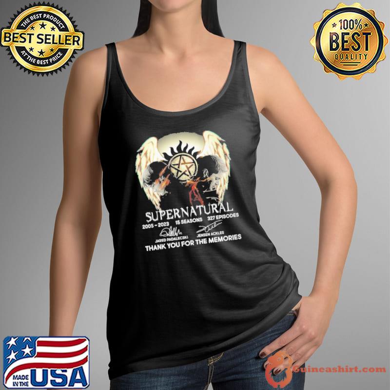 Supernatural 2005 2023 thank you for the memories signature shirt