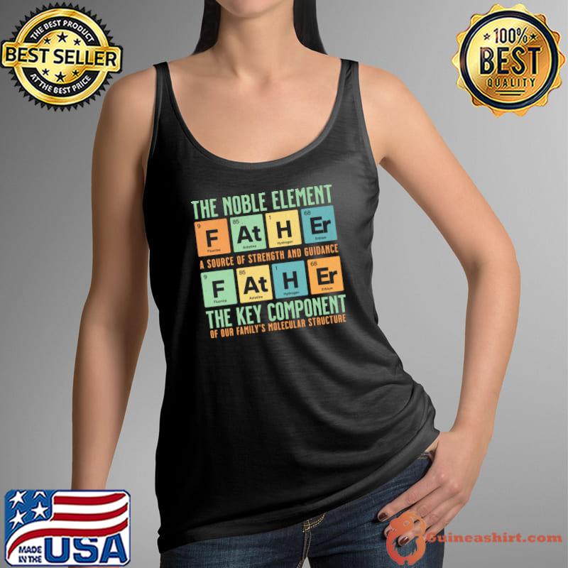 The Noble Element A Source Of Strength And Guidance Retro Chemistry Periodic Table T-Shirt