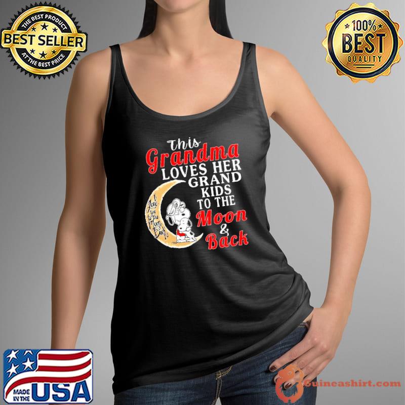 This grandma loves her grand kids to the moon and back snoopy shirt