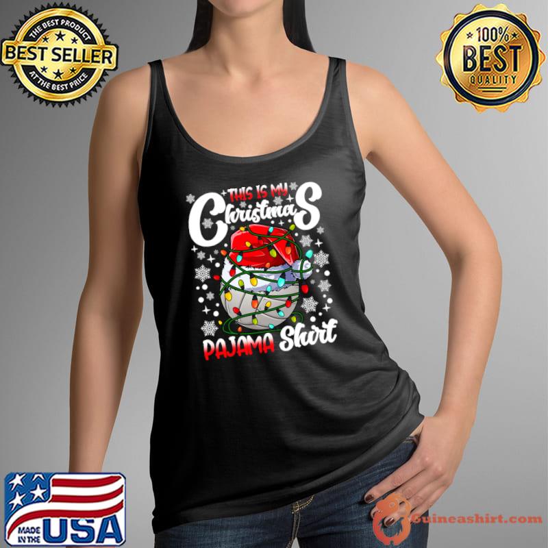 This Is My Christmas Pajama Volleyball Xmas Tree Light T-Shirt