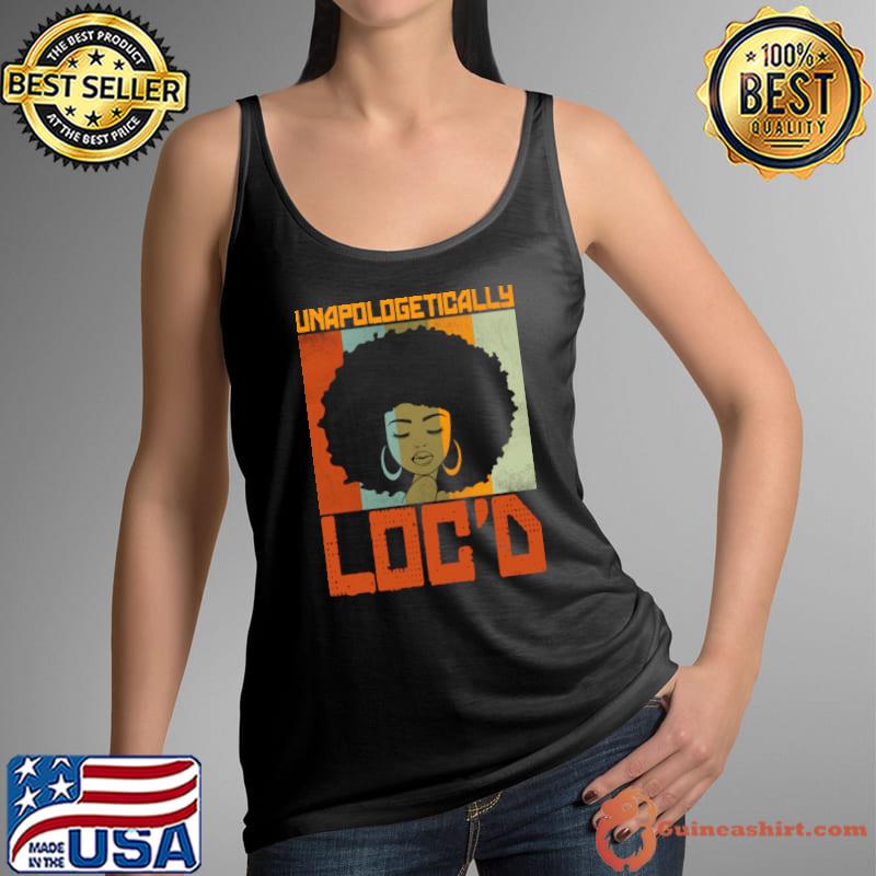 Unapologetically Loc'd Black History Queen Melanin Loc'd Retro T-Shirt