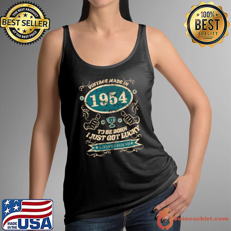 Vintage Made in 1954 To Be Born Just Got Lucky Stars T-Shirt