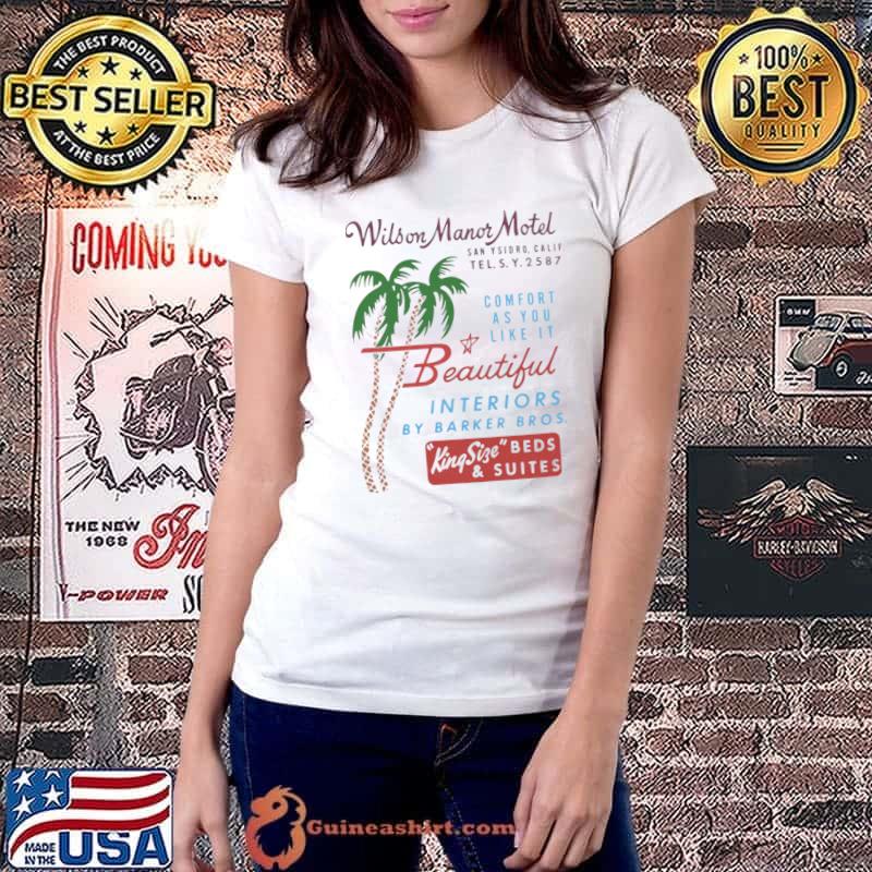 Wilson Manor Motel Interiors Barker Bros Palms Tree Century Aesthetic T-Shirt