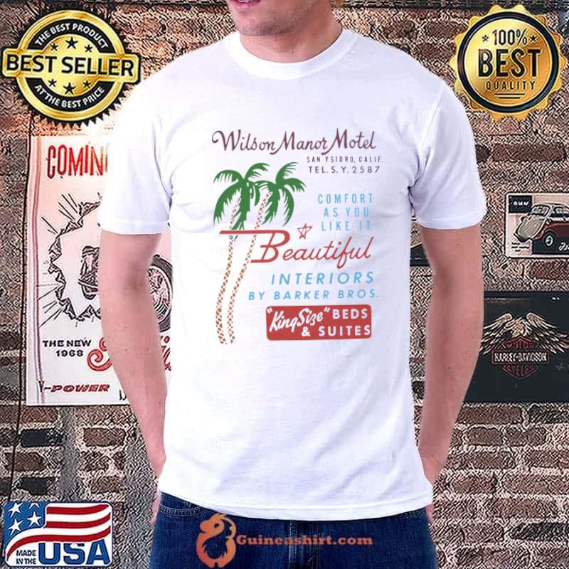 Wilson Manor Motel Interiors Barker Bros Palms Tree Century Aesthetic T-Shirt Unisex