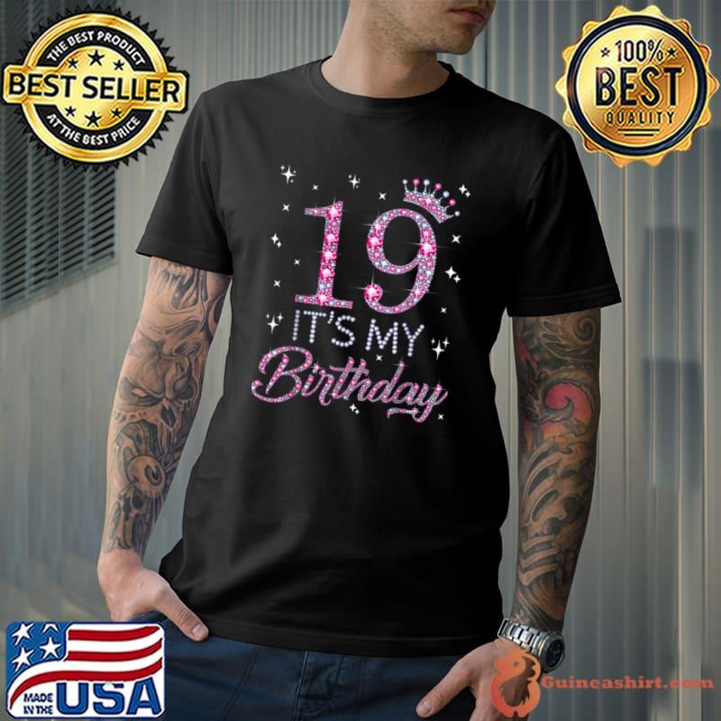 19th Birthday Pink Crown Happy 19 years old T-Shirt