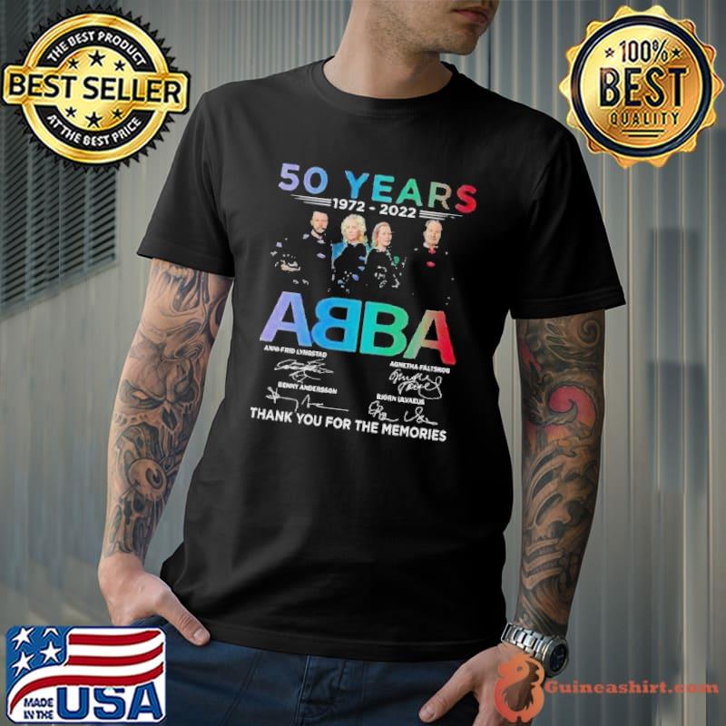 50 years 1972 2022 ABBA thank you for the memories signature s Unisex