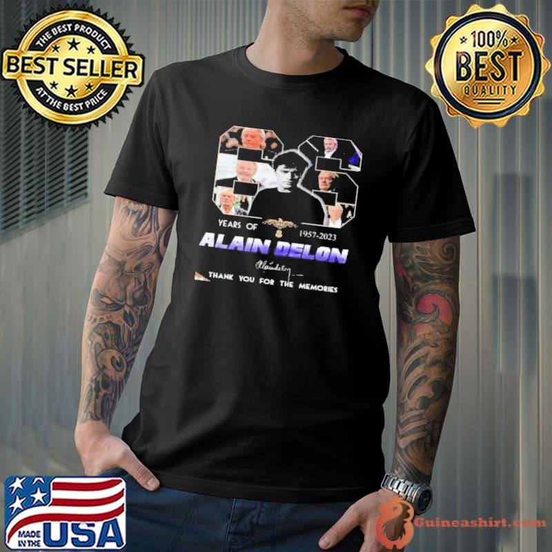 66 years of 1957 2023 Alain Delon thank you for the memories signature shirt