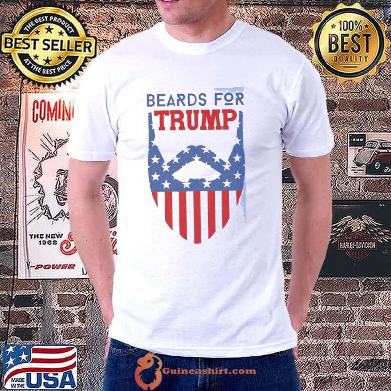 Beard Patriotic For Trump Maga Us Flag Shirt