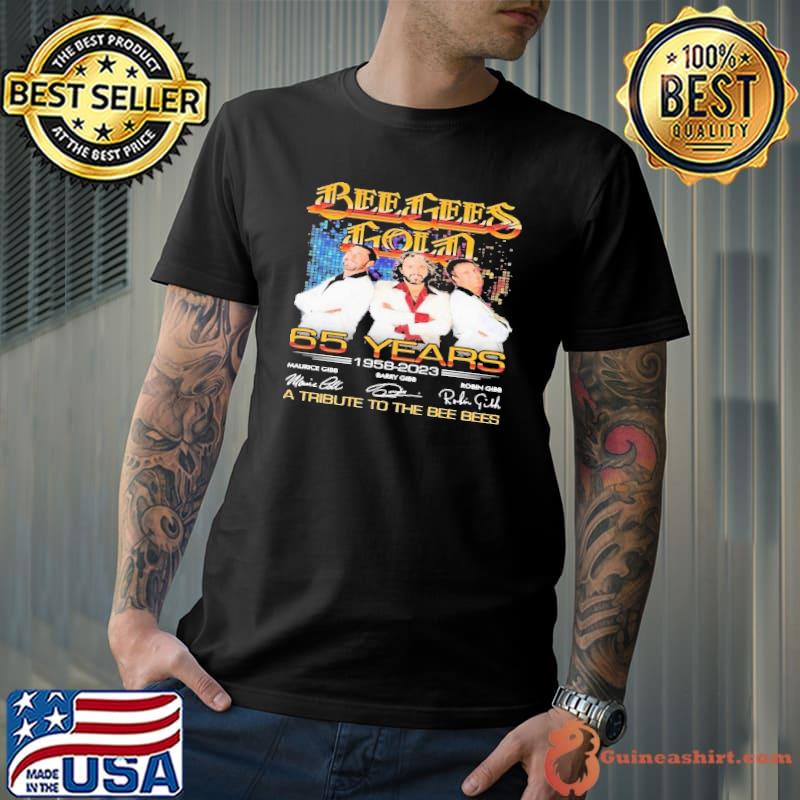 Bee gees gold 65 years 1958 2023 a tribute to the bee bees signature shirt