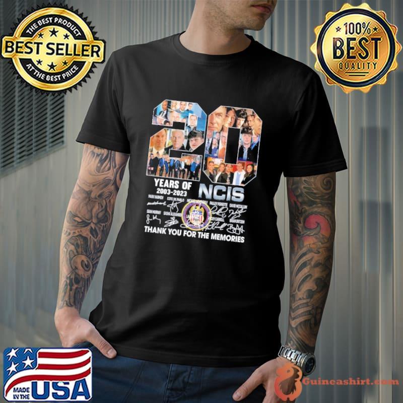 Best 20 years of 2003 2023 NCIS thank you for the memories signature shirt