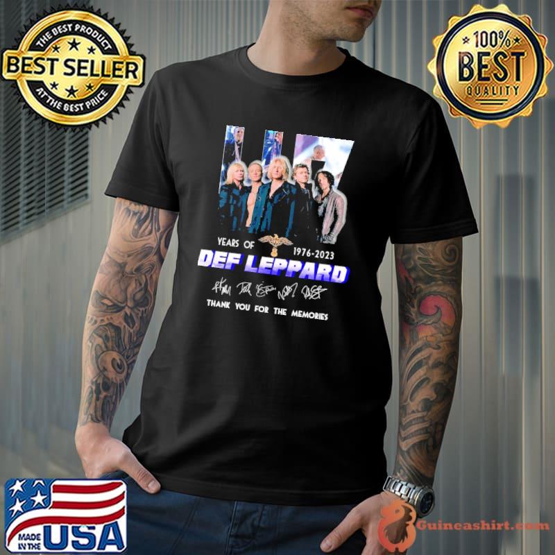 Best 48 years of 1976 2023 Def Leppard thank you for the memories signature shirt