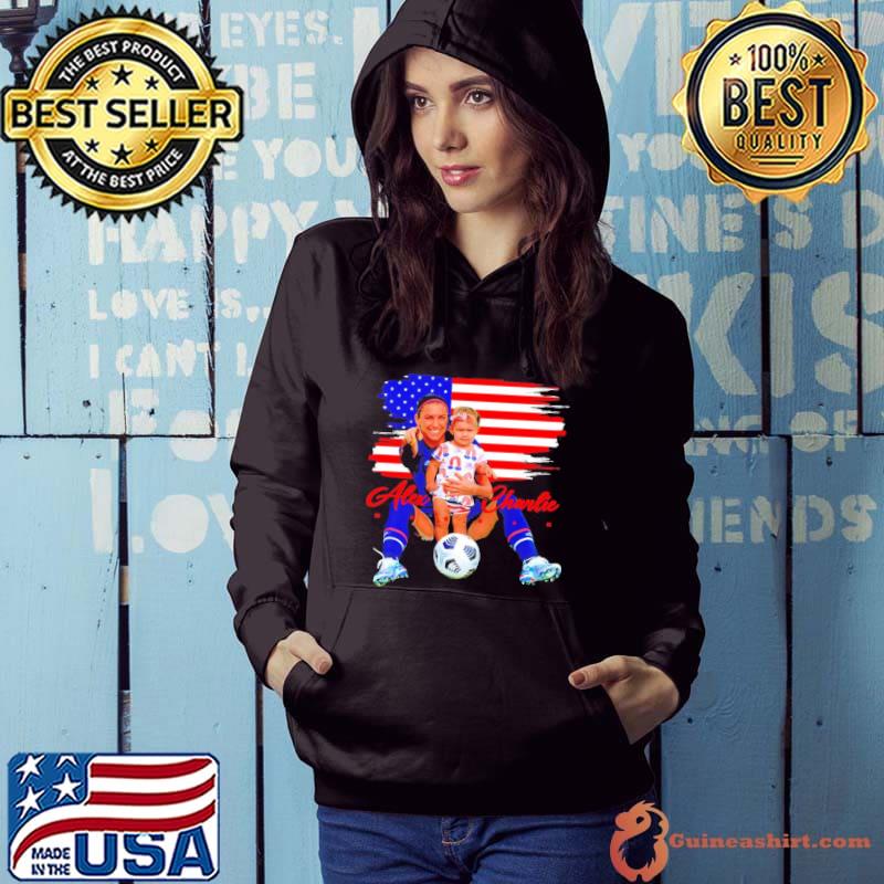 Best alex Morgan US Women's Soccer with her baby American flag 2023 s Hoodie