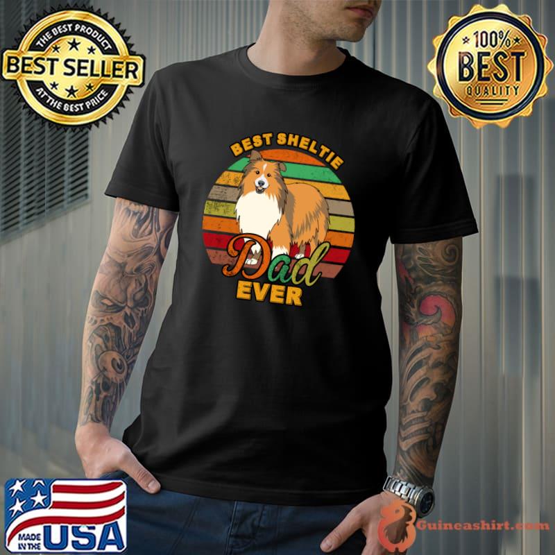 Best Sheltie Dad Ever Vintage T-Shirt
