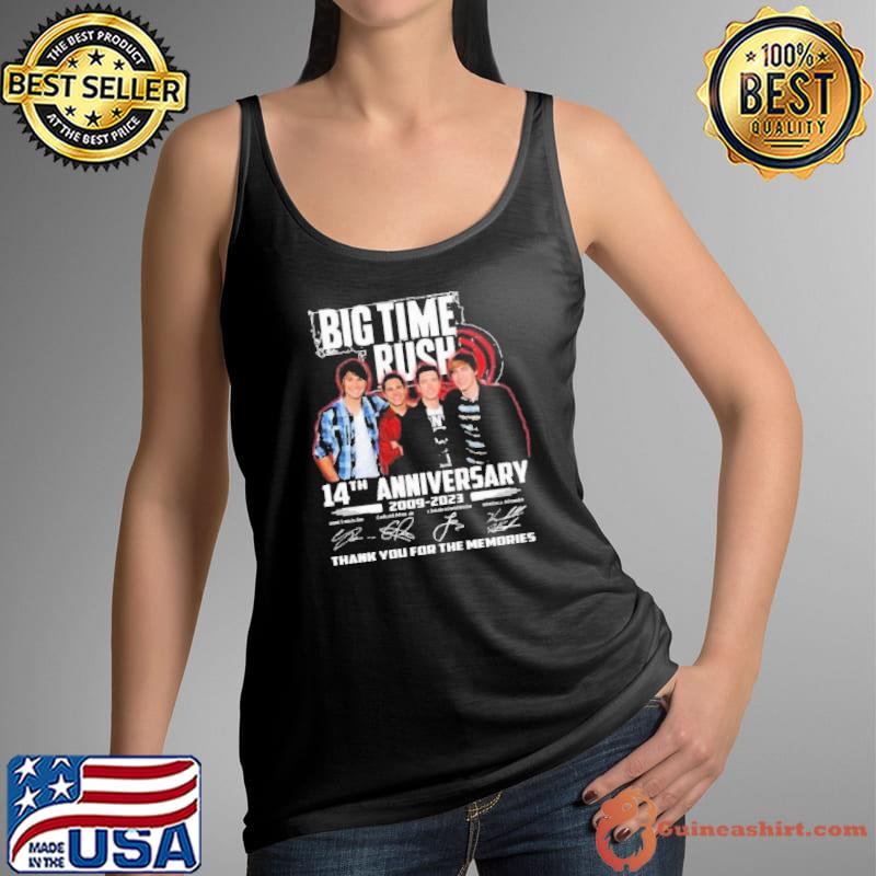 Big time rush 14th anniversary 2009 2023 thank you for the memories signature shirt