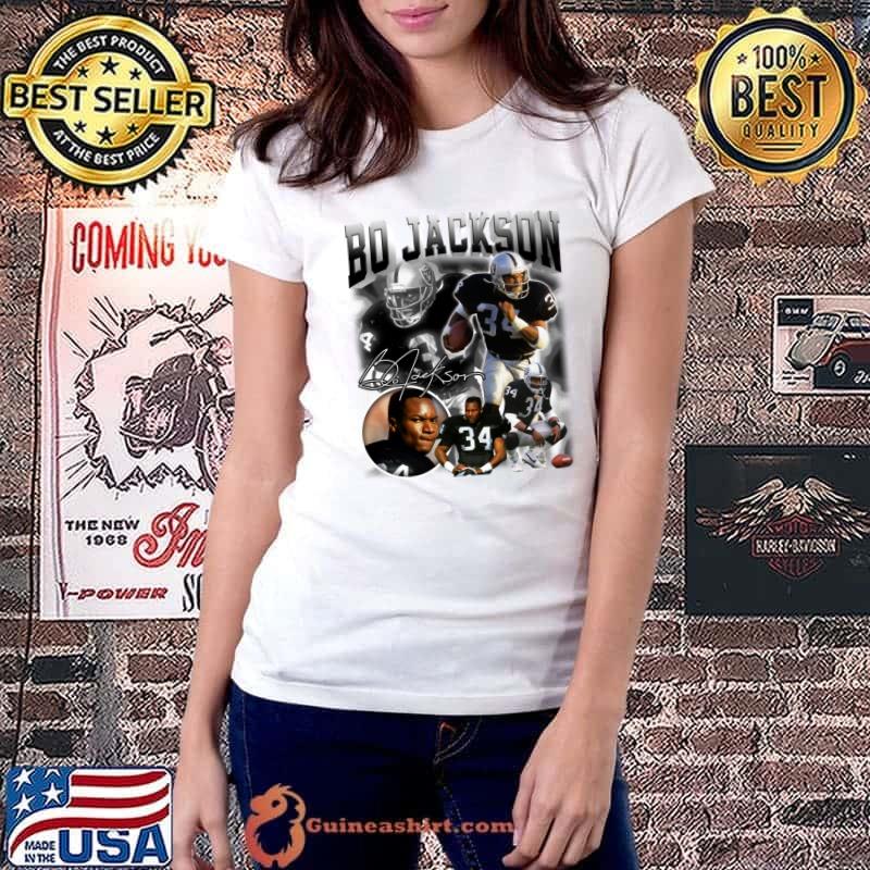 Bo Jackson Bo Knows Signature Legend Baseball T-Shirt Ladiestee