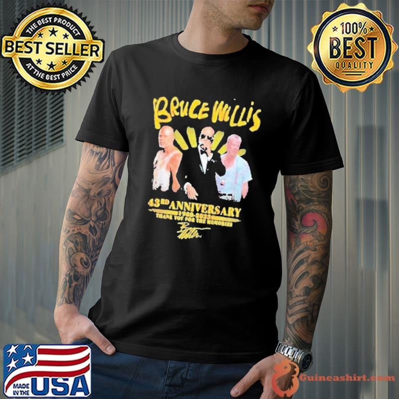 Bruce willis 43rd anniversary 1980 2023 thank you for the memories signature shirt