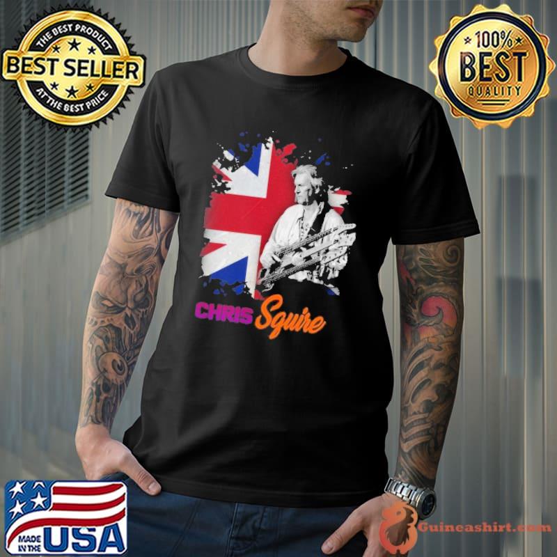 Chris Squire guitar uk flag s Unisex