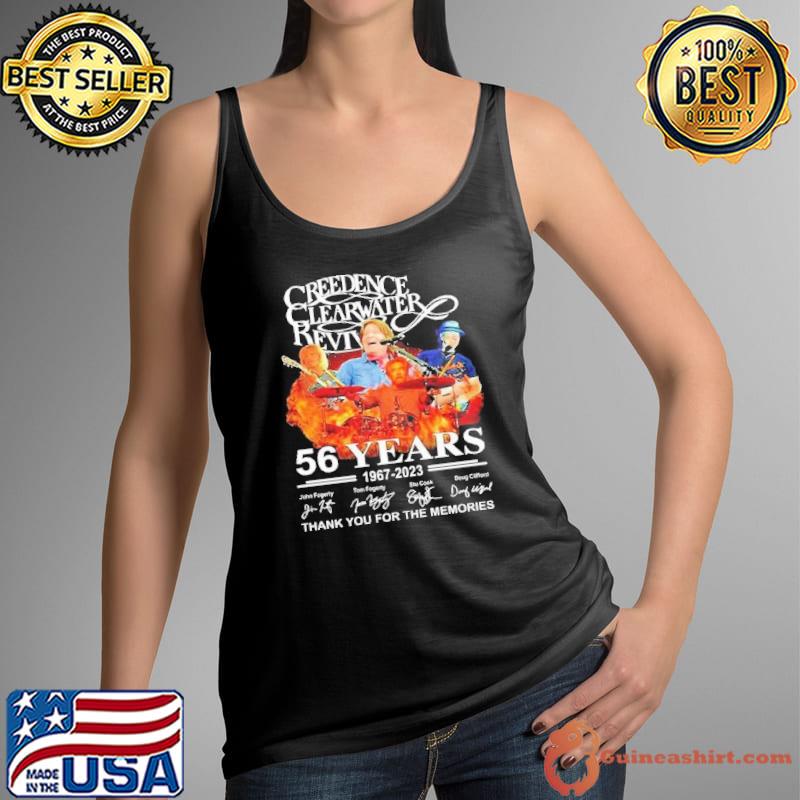 Creedence clearwater 56 years 1967 2023 thank you for the memories signature shirt