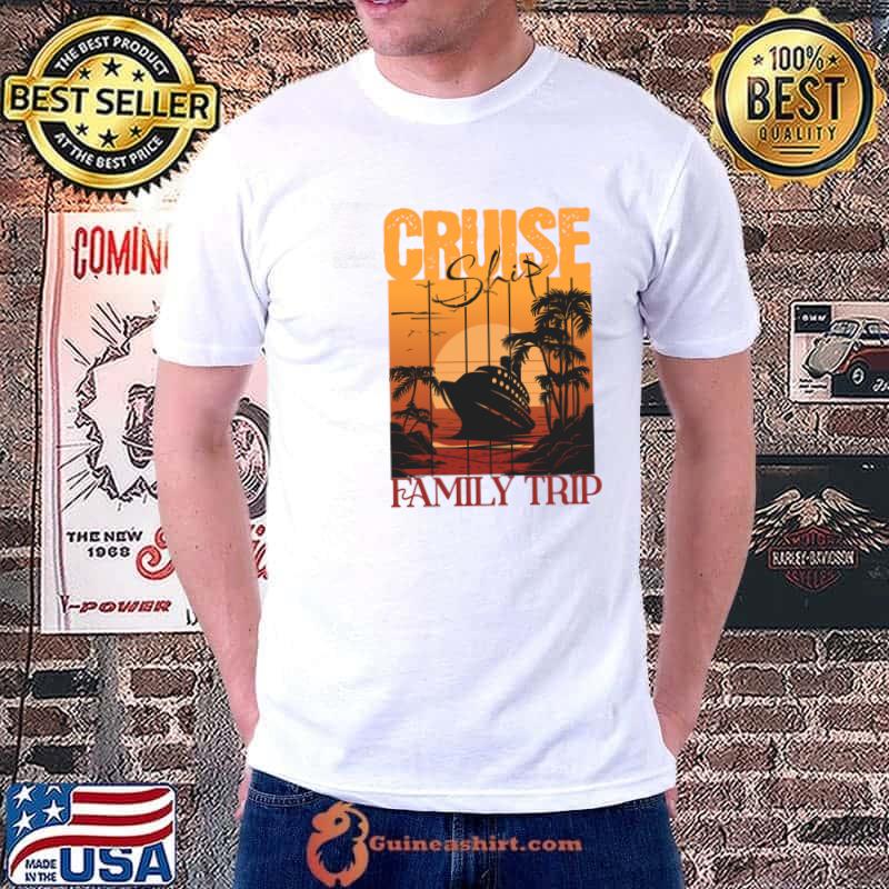 Cruise ship family trip palms tree vintage T-Shirt