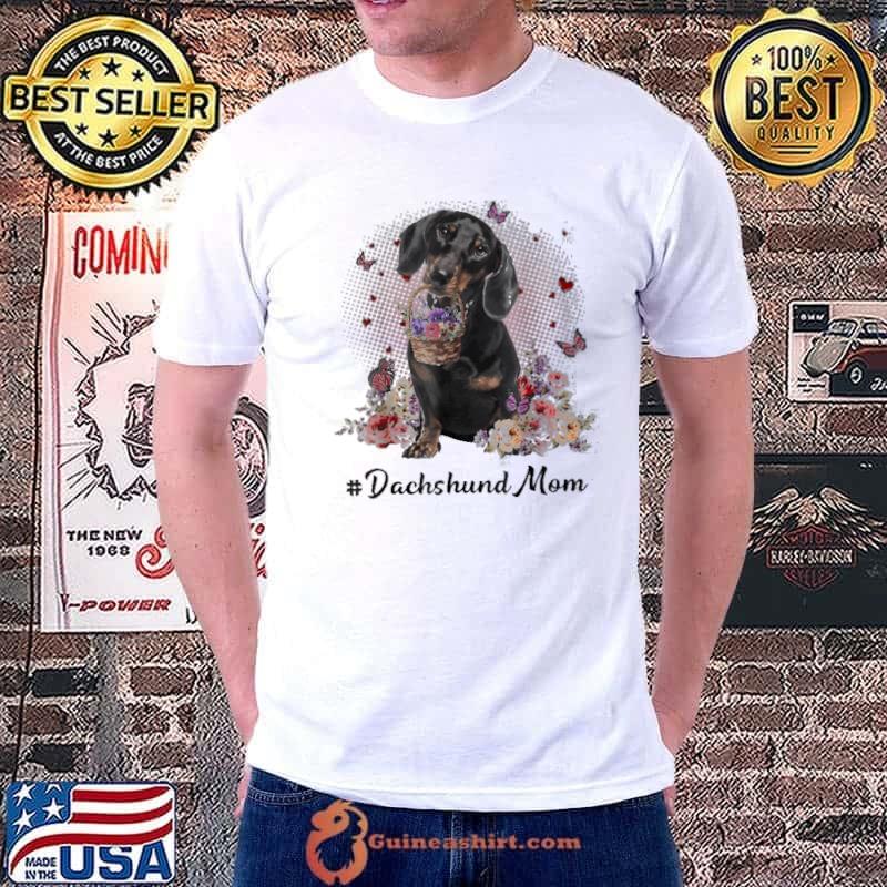 Cute Dachshund Flower Happy Mothers Flower shirt