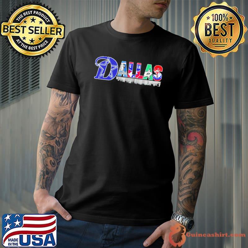 Dallas sports teams city skyline shirt