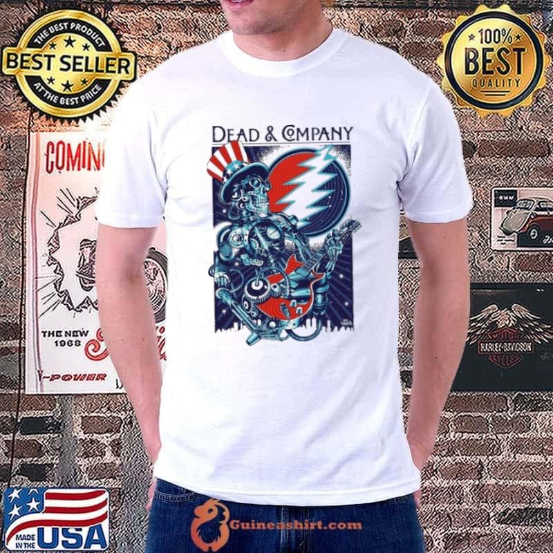 Dead and company skeleton play guitar shirt