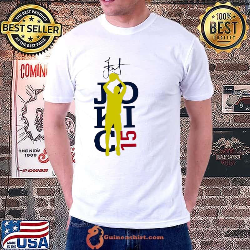 Denver Nuggets Nikola Jokić 15 signature logo shirt