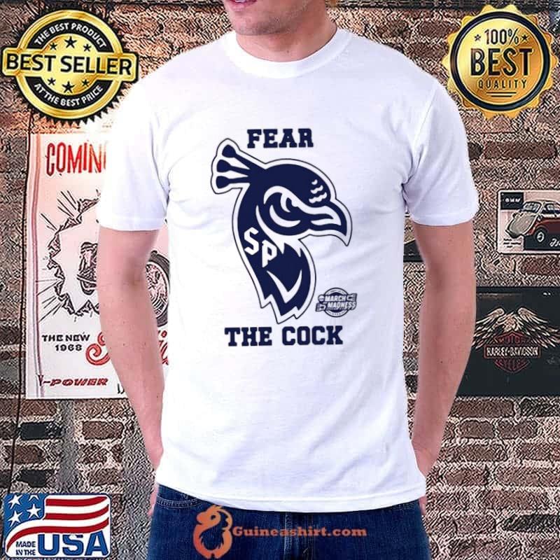 Funny fear the cock crewneck logo shirt