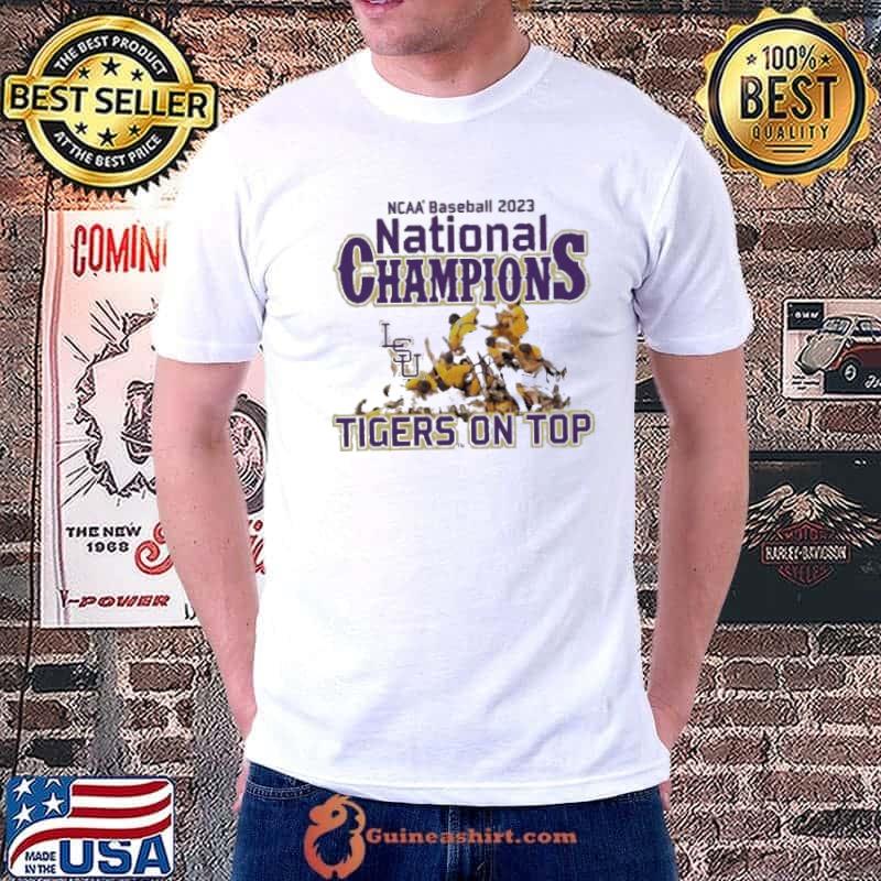 Funny nCAA Baseball 2023 National Champions Tigers on top shirt