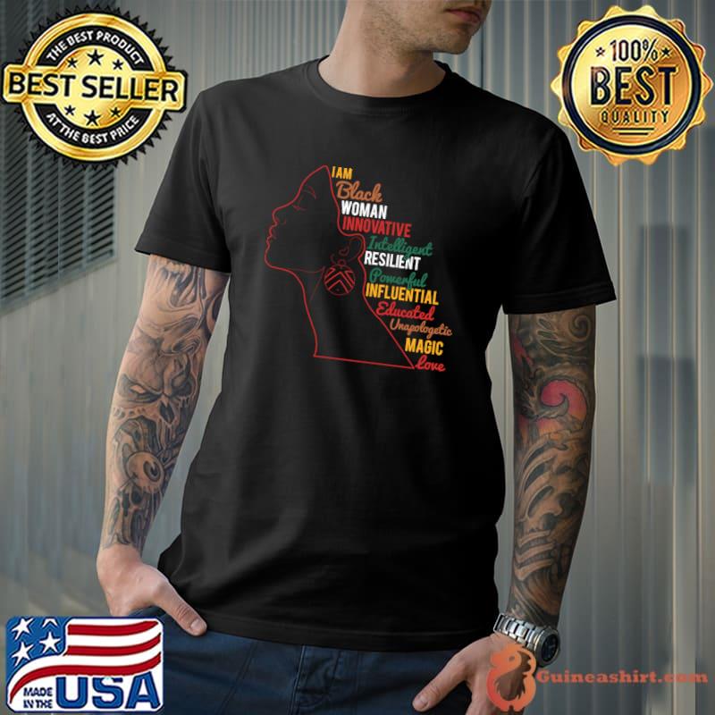 I Am Black And Strong Woman Black History Month T-Shirt
