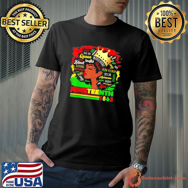 juneteenth 1865 Pride Celebrate Black Women African American Crown Shirt
