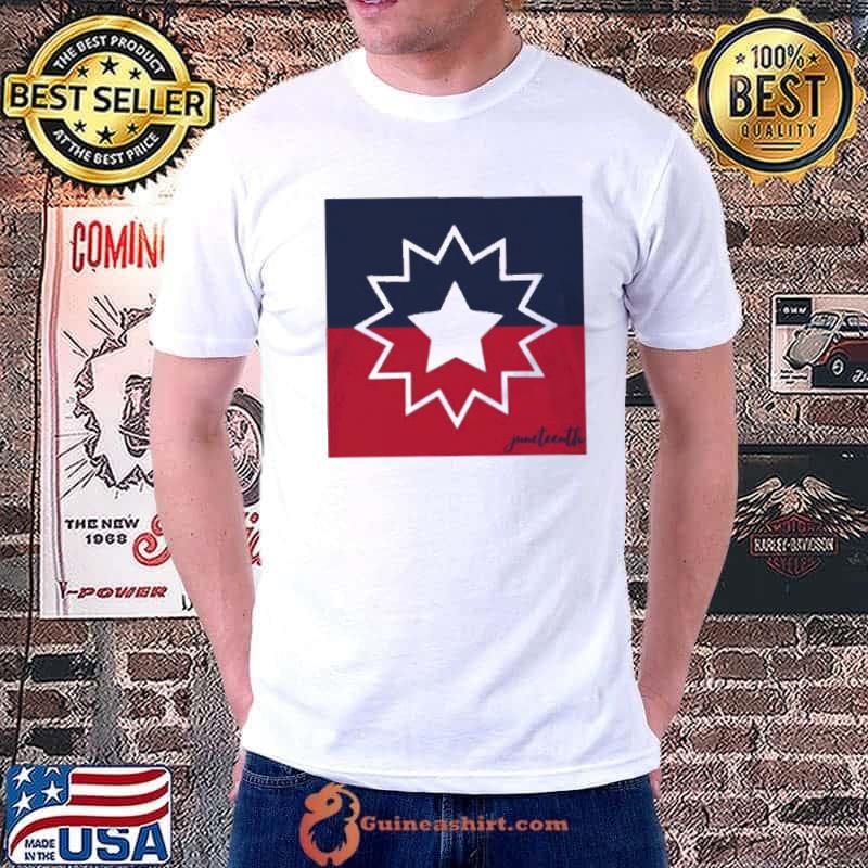 Juneteenth red white flag shirt