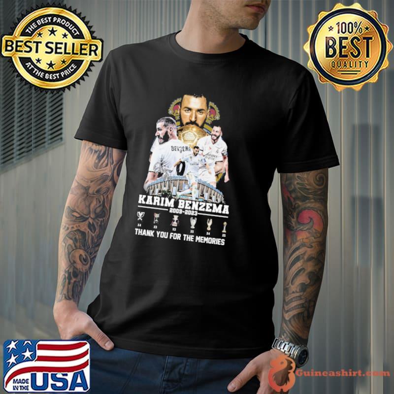 Karim benzema 2009 2023 thank you for the memories signature shirt