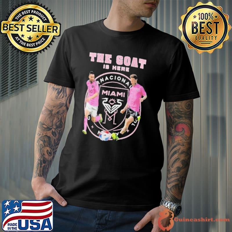 Lionel Messi The Goat Is Here Beckham Inter Miami shirt