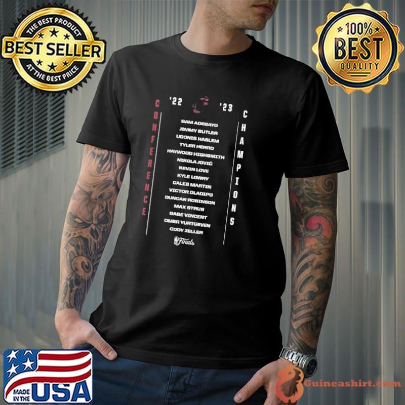 Miami Heat 2023 Eastern Conference Champions Crossover Team Roster shirt