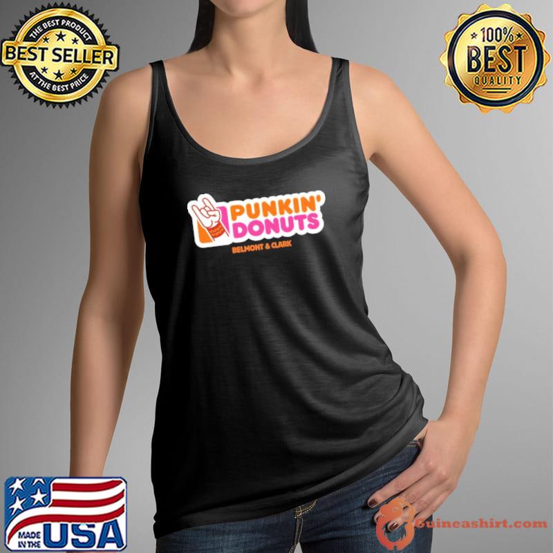 Nice dunkin’ Donuts X Punkin’ Donuts Belmont and Clark logo s Tank Top