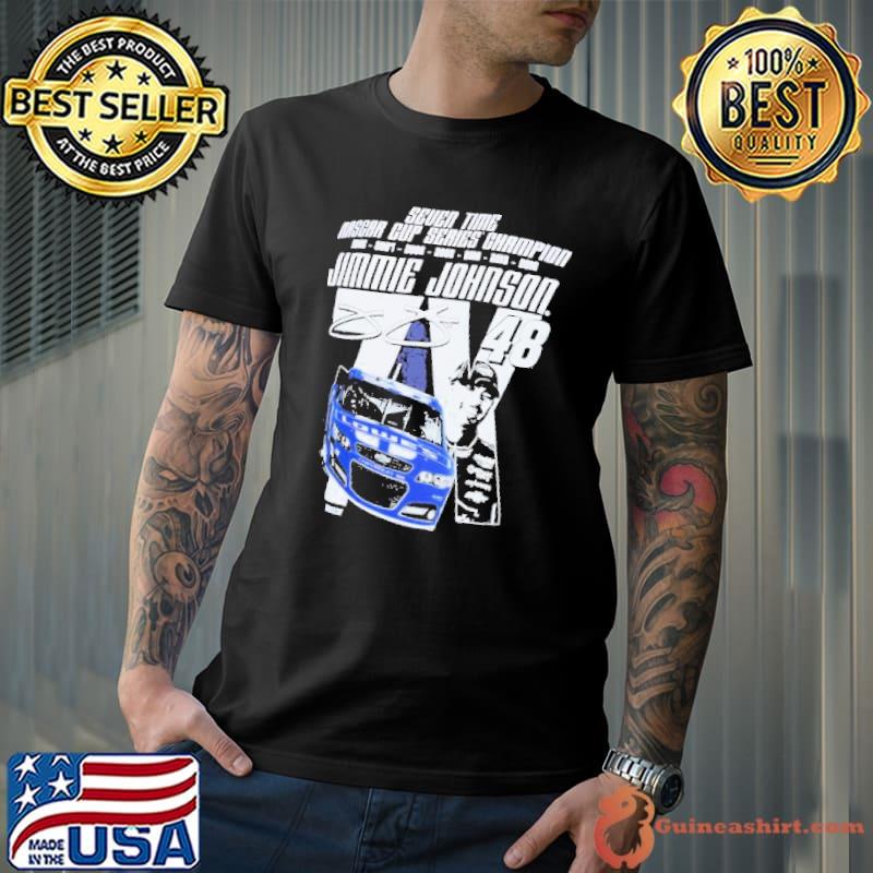 Nice jimmie Johnson Hendrick Motorsports Team Collection Navy 7x Champ Two-Sided Shirt
