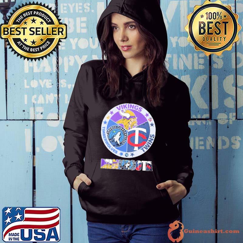 Nice minnesota Vikings Twins And Timberwolves City Champions Shirt Hoodie