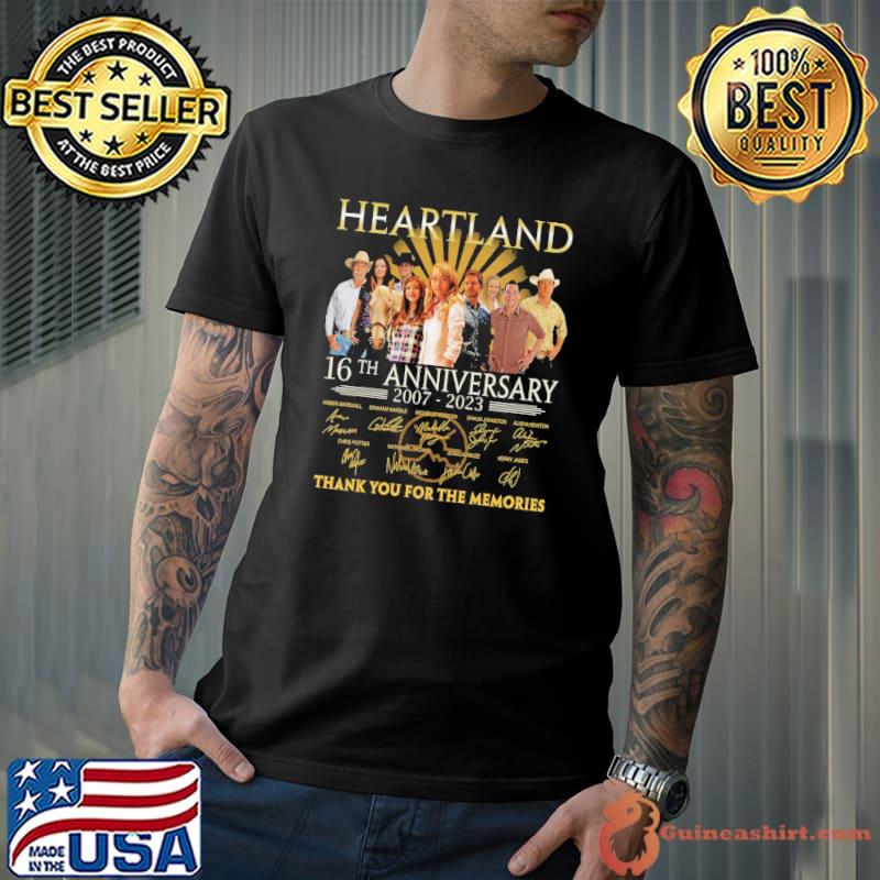 Official heartland 16th anniversary 2007 2023 thank you for the memories signature shirt