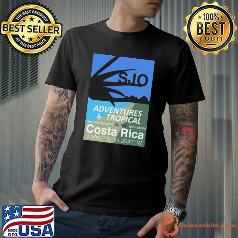 Official pura Vida Adventures SJO Airport Code Design T-Shirt
